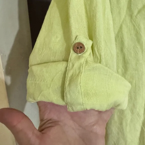 Coldwater Creek Linen Blend Button Front Lightweight Textured Blouse Sz 2X EUC - Picture 9 of 11